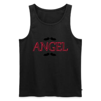 Ailes d’ange - Débardeur bio Premium Homme - noir - Devant - Michal (187cm)
