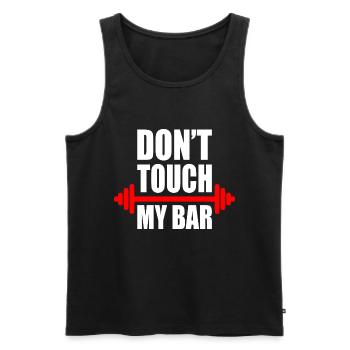Dont touch my bar - Débardeur bio Premium Homme - noir - Devant - Michal (187cm)