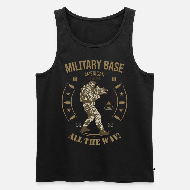 ARMEE 01 - Männer Premium Bio Tank Top - Schwarz
