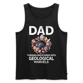Fels Sammeln Papa Edelstein Sammler Geologe - Männer Premium Bio Tank Top - Schwarz - Vorne - AI Model Male 178 light (178cm)