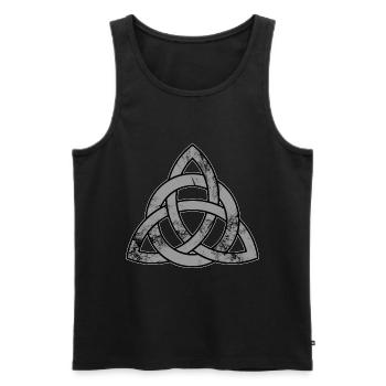 Triquetra knoten, keltisch, Wikinger - Männer Premium Bio Tank Top - Schwarz - Vorne - Michal (187cm)