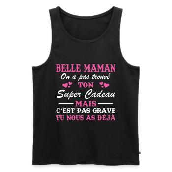 Belle maman - Débardeur bio Premium Homme - noir - Devant - Michal (187cm)