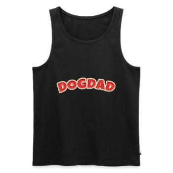 Dogdad Dog Dad Hunde Papa Hunde Vater Comic Style - Männer Premium Bio Tank Top - Schwarz - Vorne - AI Model Male 178 light (178cm)