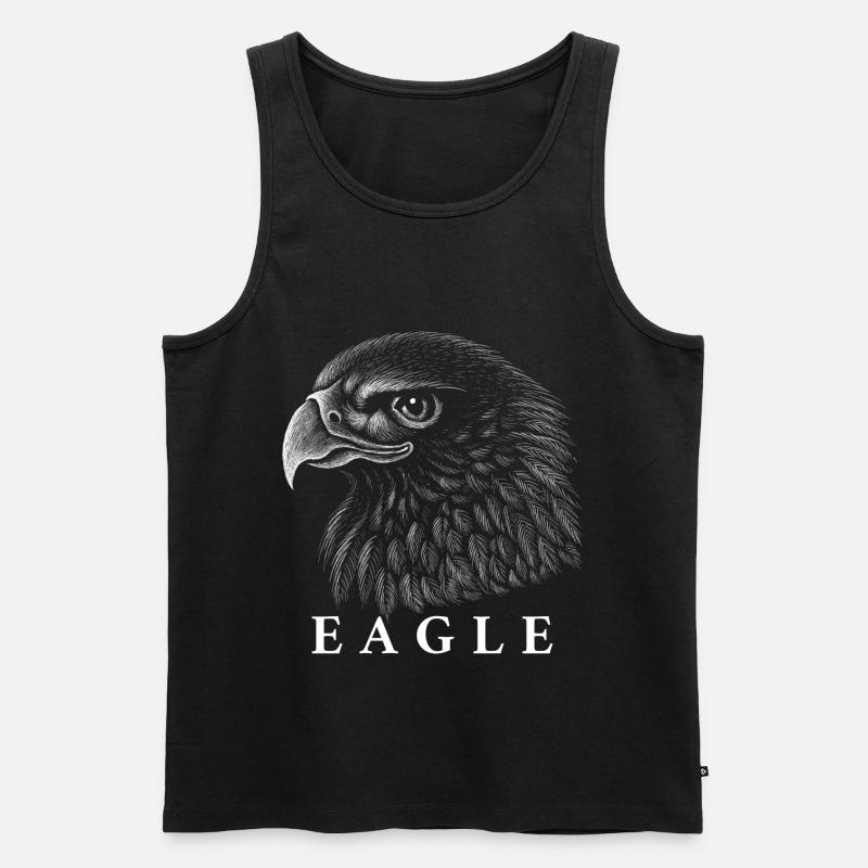 eagle - Männer Premium Bio Tank Top - Schwarz
