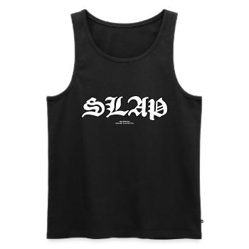 OSLAP -SLAP - Männer Premium Bio Tank Top - Schwarz - Vorne - AI Model Male 178 light (178cm)