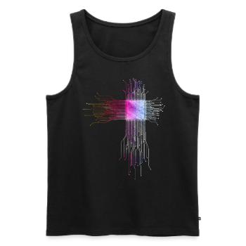 Programmierer CPU Motiv - Männer Premium Bio Tank Top - Schwarz - Vorne - AI Model Male 178 light (178cm)