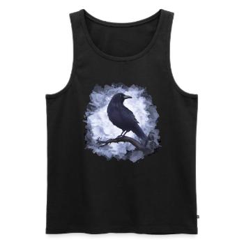 Corbeau Corbeau Goth - Débardeur bio Premium Homme - noir - Devant - Michal (187cm)