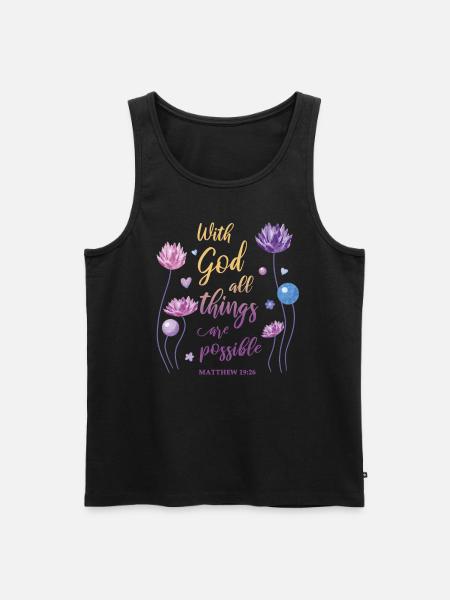 Religious Quote Christian Gift - Men's Premium Organic Tank Top - black