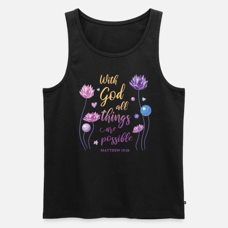 Religiöses Zitat Christlich Geschenk - Männer Premium Bio Tank Top - Schwarz