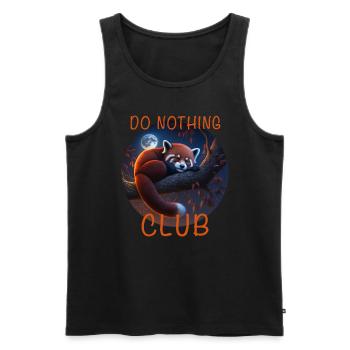Red panda - Men's Premium Organic Tank Top - black - Front - AI Model Male 178 light (178cm)