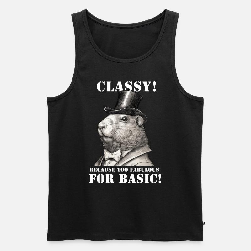 Capybara - Männer Premium Bio Tank Top - Schwarz