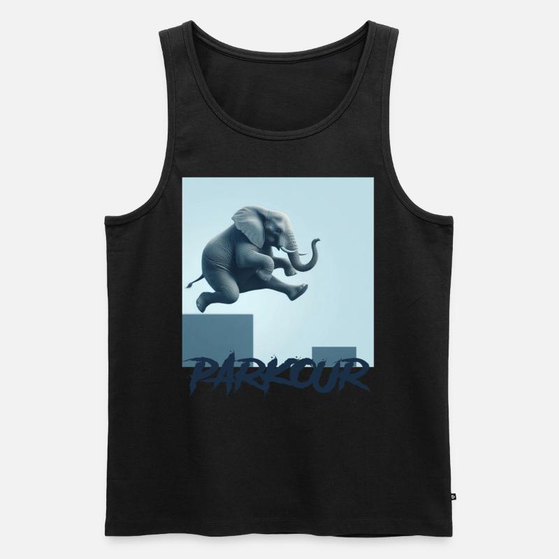 Parkour - Männer Premium Bio Tank Top - Schwarz