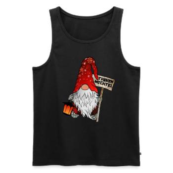 Theken Wichtel – für Bar- und Kneipenfans - Männer Premium Bio Tank Top - Schwarz - Vorne - AI Model Male 178 light (178cm)