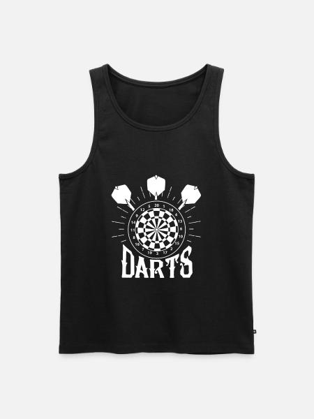Darts - Männer Premium Bio Tank Top - Schwarz