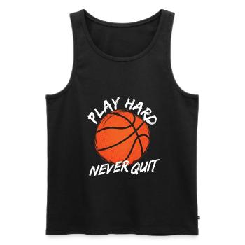 Basketball Champion Ball Saison Geschenk - Männer Premium Bio Tank Top - Schwarz - Vorne - Michal (187cm)