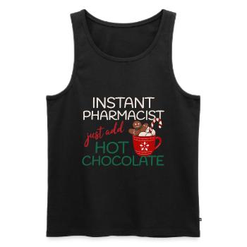 Instant Pharmacist add Hot Chocolate Christmas - Men's Premium Organic Tank Top - black - Front - Michal (187cm)