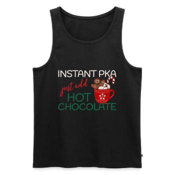 Instant PKA just add hot Chocolate Weihnachten - Männer Premium Bio Tank Top - Schwarz - Vorne - Michal (187cm)