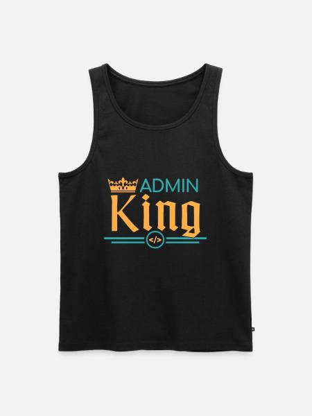 Admin King Administrator - Men's Premium Organic Tank Top - black