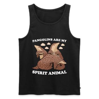 Pangolins Are My Spirit Animal Pangolin - Men's Premium Organic Tank Top - black - Front - AI Model Male 178 light (178cm)