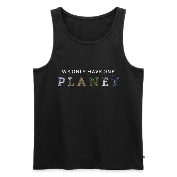 We Only Have One Planet - Männer Premium Bio Tank Top - Schwarz - Vorne - AI Model Male 178 light (178cm)