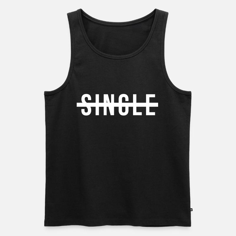 Kein Single Statement - Männer Premium Bio Tank Top - Schwarz