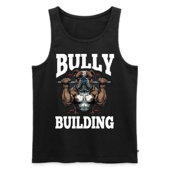 Français Bulldog Frenchie Bodybuilding Dog - Débardeur bio Premium Homme - noir - Devant - Michal (187cm)