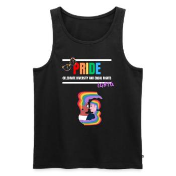 Be pride - the LGBTQ Community - Männer Premium Bio Tank Top - Schwarz - Vorne - Michal (187cm)