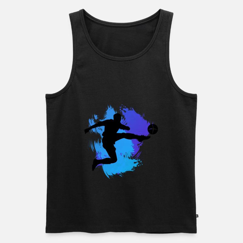 Fußball - Männer Premium Bio Tank Top - Schwarz