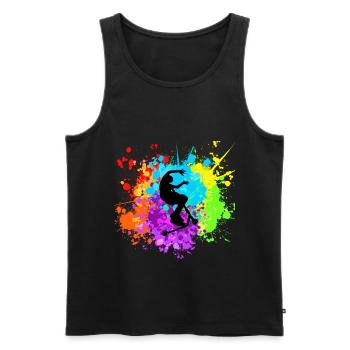 freestyle scooter - Men's Premium Organic Tank Top - black - Front - AI Model Male 178 light (178cm)