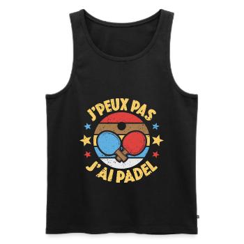 Je Peux Pas J'ai Padel Joueur Tennis Paddle Cadeau - Débardeur bio Premium Homme - noir - Devant - Michal (187cm)