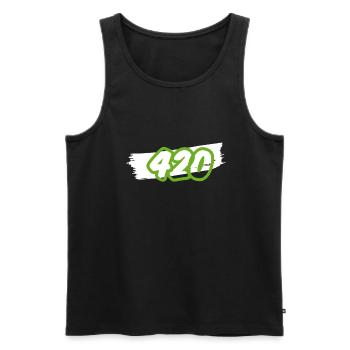 420 Cannabis Legalisierung Spruch - Männer Premium Bio Tank Top - Schwarz - Vorne - AI Model Male 178 light (178cm)