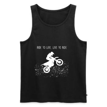 Motocross - Männer Premium Bio Tank Top - Schwarz - Vorne - Michal (187cm)