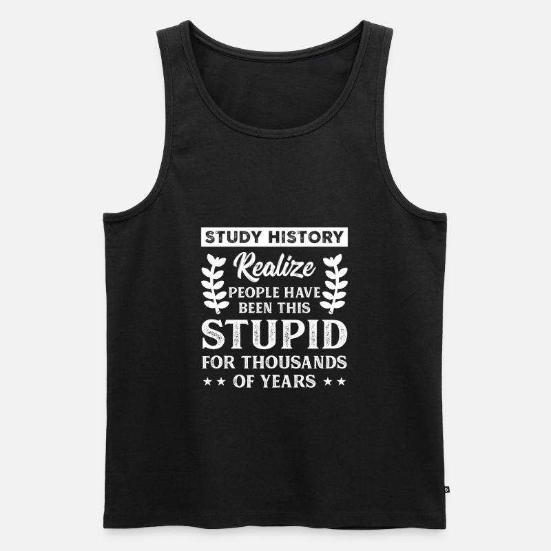 Historielærer ElevHistoriker Gave - Herre Premium økologisk tanktop - sort