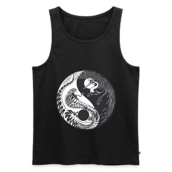 Yin Yang Japan Buddha Zen Meditation Gift - Men's Premium Organic Tank Top - black - Front - AI Model Male 178 light (178cm)