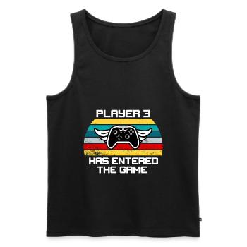 Player 3 has entered the game - Men's Premium Organic Tank Top - black - Front - Michal (187cm)