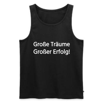 Motivation Erfolg Training - Männer Premium Bio Tank Top - Schwarz - Vorne - Michal (187cm)