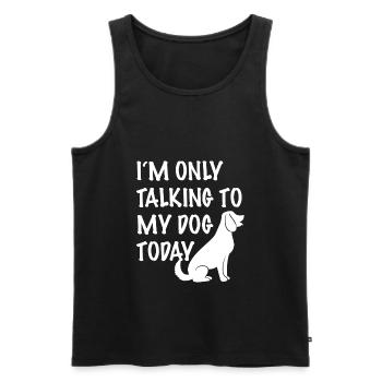 Hundehalter - Männer Premium Bio Tank Top - Schwarz - Vorne - Michal (187cm)