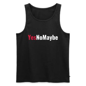 Yes No Maybe Engagement Love Gift - Men's Premium Organic Tank Top - black - Front - Michal (187cm)