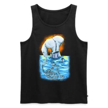 Polarbear World Bear Environnement Nature Protection des animaux Animal - Débardeur bio Premium Homme - noir - Devant - Michal (187cm)