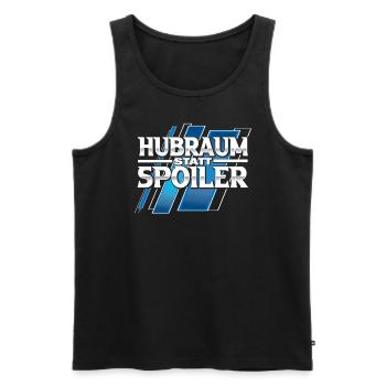 Hubraum statt Spoiler - Motorsport - Männer Premium Bio Tank Top - Schwarz - Vorne - Michal (187cm)