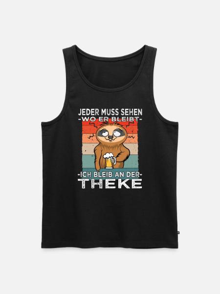 Biertrinker - Männerabend - Saufen - Männer Premium Bio Tank Top - Schwarz