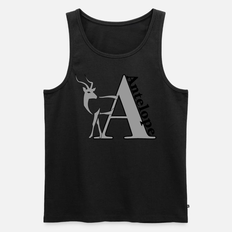 Antilope - Männer Premium Bio Tank Top - Schwarz