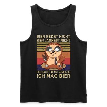 Beer drinkers - boozing - men's evening - Men's Premium Organic Tank Top - black - Front - AI Model Male 178 light (178cm)