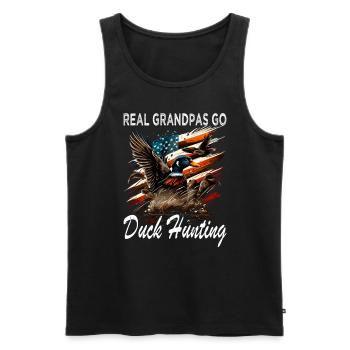Real Gradnpas go Duck Hunting - Männer Premium Bio Tank Top - Schwarz - Vorne - AI Model Male 178 light (178cm)