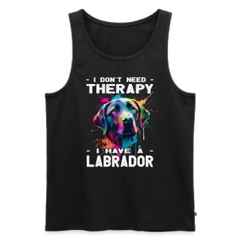 Labrador - Hundeliebhaber - Hundebesitzer - Männer Premium Bio Tank Top - Schwarz - Vorne - Michal (187cm)