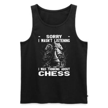Chess Players - Men's Premium Organic Tank Top - black - Front - Michal (187cm)