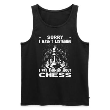Chess Players - Men's Premium Organic Tank Top - black - Front - Michal (187cm)