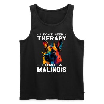 I have a Malinois - Hundeliebhaber - Hundebesitzer - Männer Premium Bio Tank Top - Schwarz - Vorne - Michal (187cm)