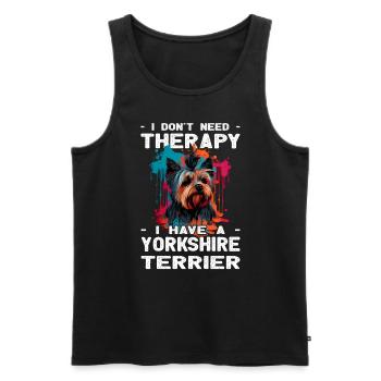 Yorkshire Terrier - Hundeliebhaber - Hundebesitzer - Männer Premium Bio Tank Top - Schwarz - Vorne - Michal (187cm)