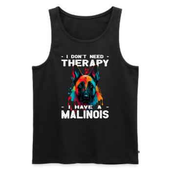 I have a Malinois - Hundeliebhaber - Hundebesitzer - Männer Premium Bio Tank Top - Schwarz - Vorne - Michal (187cm)